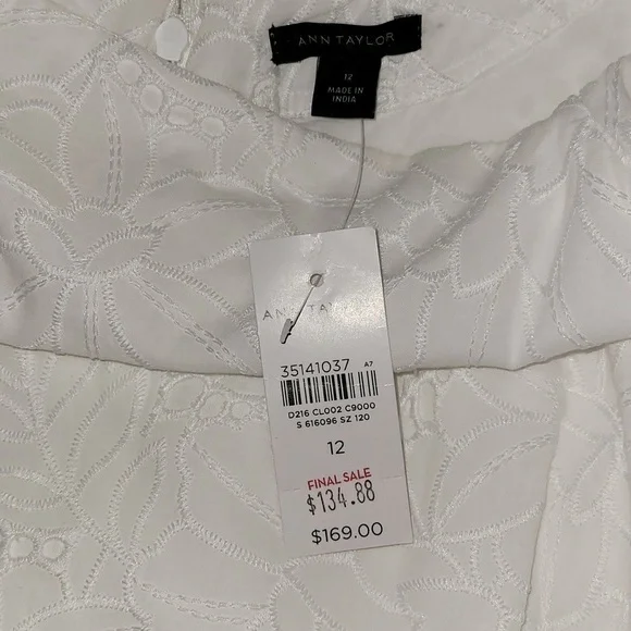 Ann Taylor Eyelet Puff Sleeve Dress - Picture 17 of 17